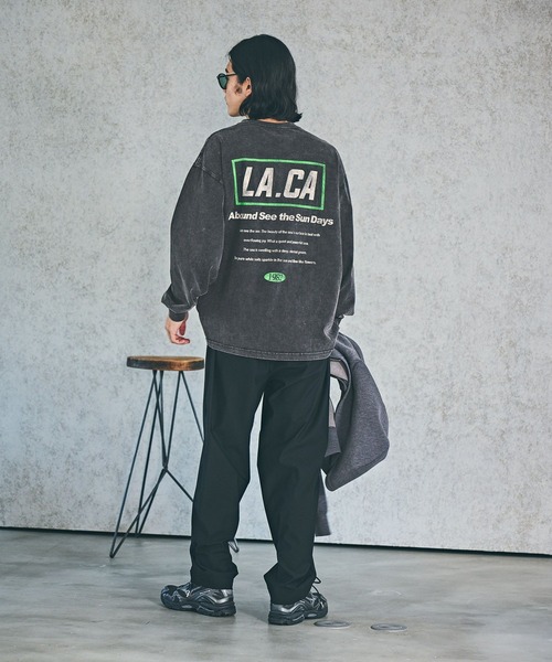 「BAYFLOW」 スラックス MEDIUM ブラック メンズ_画像7