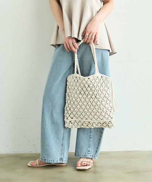 mil（ミル） トートバッグ クロシェ編み メッシュ トートバッグ