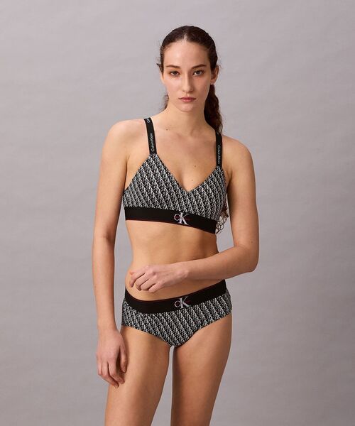 ノンワイヤーブラ ブラジャー ブラレット - Graphic Monogram ライトリーラインドブラレットの画像