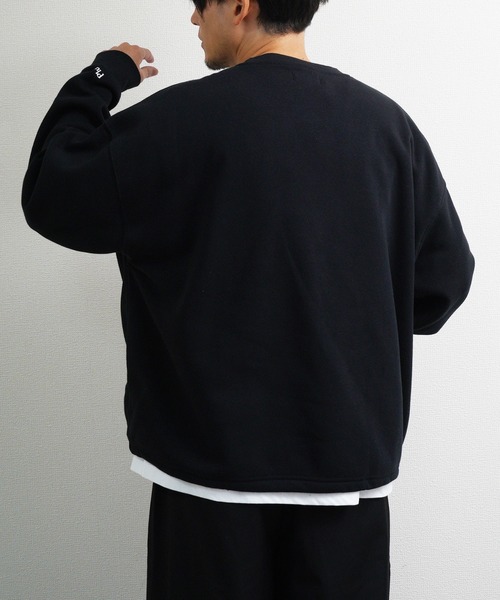 「ZIP FIVE」 スウェットカットソー LARGE ネイビー メンズ_画像2