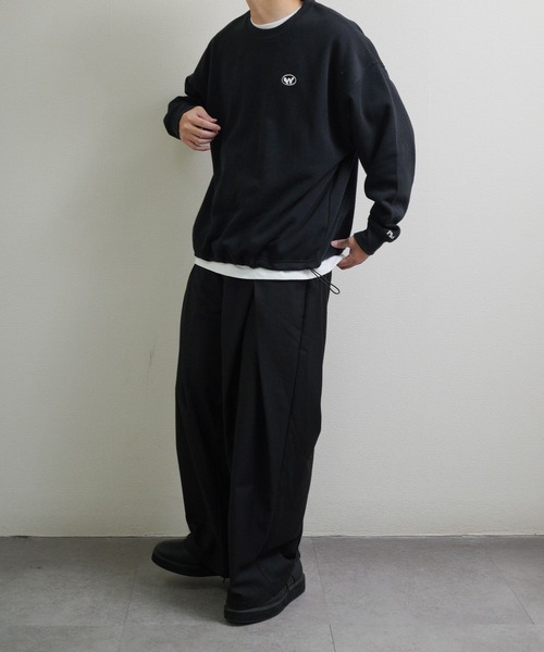 「ZIP FIVE」 スウェットカットソー LARGE ネイビー メンズ_画像9