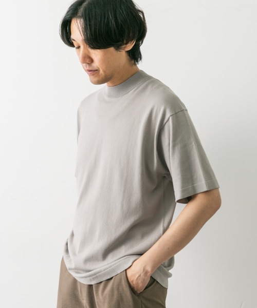 「URBAN RESEARCH DOORS」 半袖ニット LARGE ネイビー メンズ_画像4