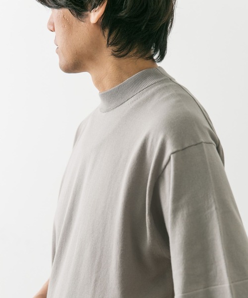 「URBAN RESEARCH DOORS」 半袖ニット LARGE ネイビー メンズ_画像7