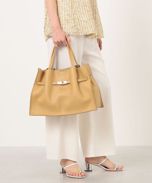 トートバッグ VIOLAd'ORO ダブルフェイスレザー トートバッグ レディースの画像