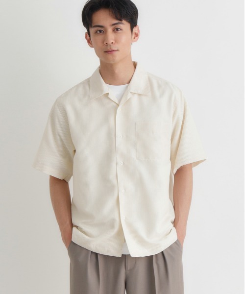 Right-on（ライトオン） シャツ 半袖 PLUS ONE(プラスワン)オックス