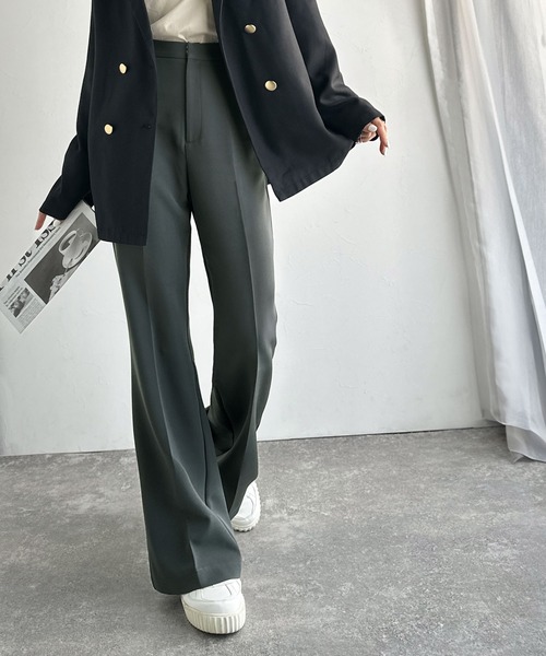「classicalelf」 スラックス X-LARGE チャコール レディース_画像5