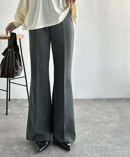 「classicalelf」 スラックス X-LARGE チャコール レディース_画像9