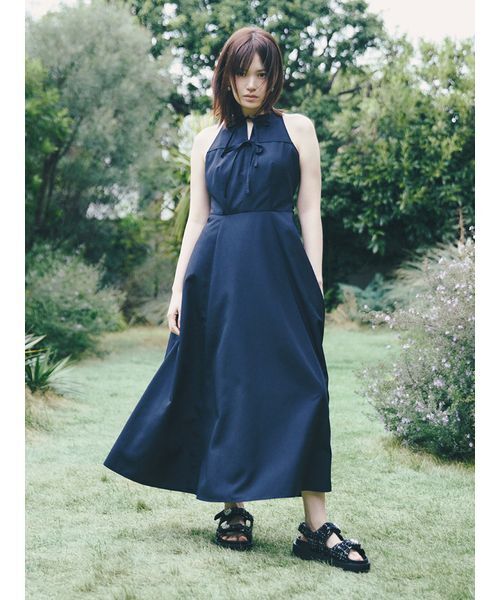 Lily Brown ワンピースドレス ネイビー LILY BROWN（リリーブラウン） ワンピース 「LUMISHADE」アメス