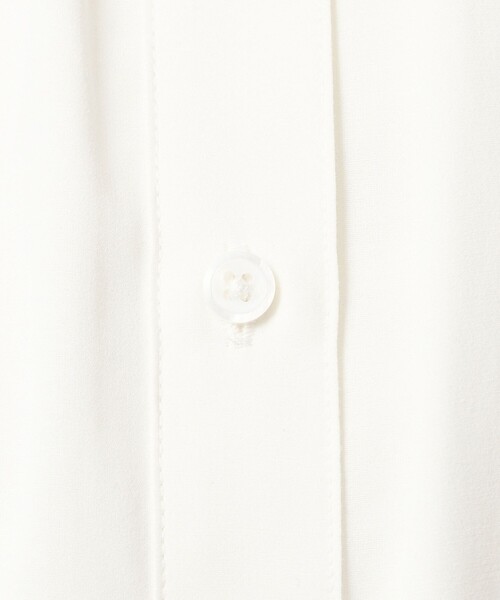 ブラウス シャツ 半袖 「WEB限定」「at ease」ノーカラー ギャザー ブラウス UVカット 通気性 レディース | green label relaxing | 19
