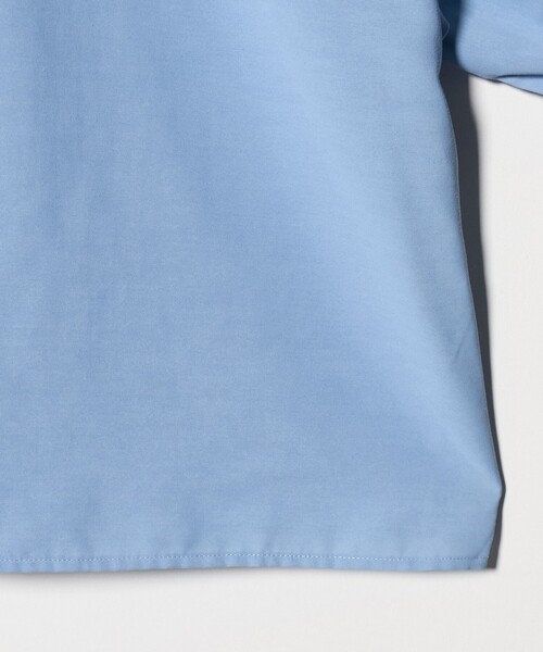 ブラウス シャツ 半袖 「WEB限定」「at ease」ノーカラー ギャザー ブラウス UVカット 通気性 レディース | green label relaxing | 12