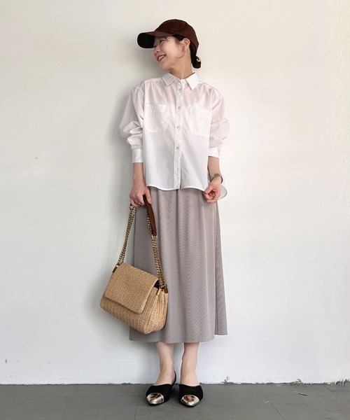 ブラウス シャツ 「低身長caho146cmさんコラボ」UVカット2WAYシャツ レディース | BAYFLOW | 08