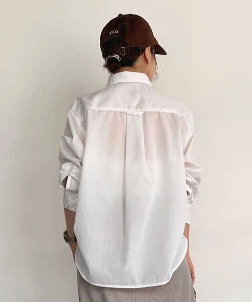 ブラウス シャツ 「低身長caho146cmさんコラボ」UVカット2WAYシャツ レディース | BAYFLOW | 12