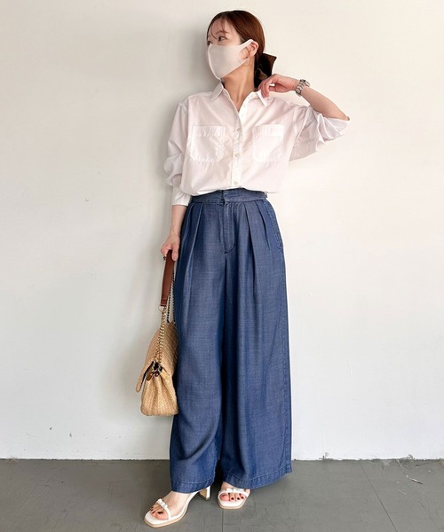 ブラウス シャツ 「低身長caho146cmさんコラボ」UVカット2WAYシャツ レディース | BAYFLOW | 16