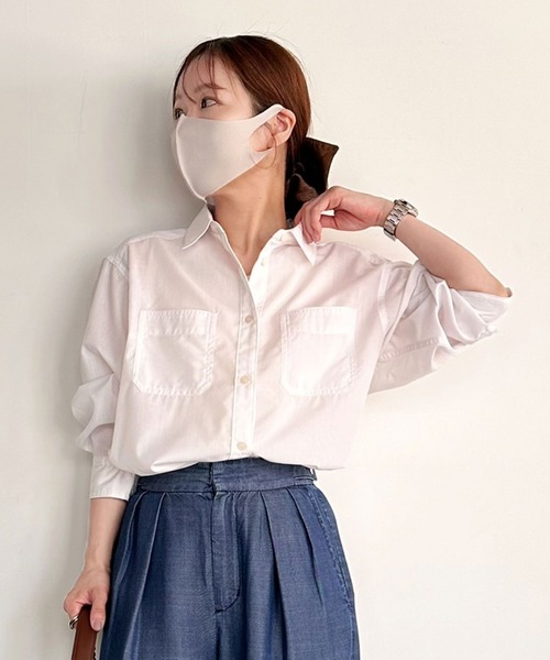 ブラウス シャツ 「低身長caho146cmさんコラボ」UVカット2WAYシャツ レディース | BAYFLOW | 18