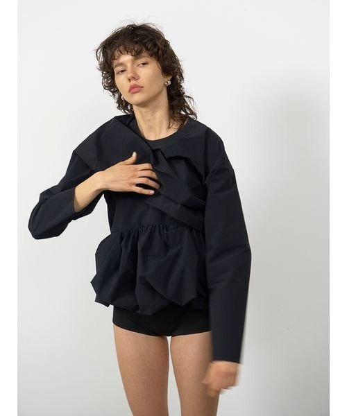 「styling/」 長袖カットソー FREE ブラック レディース_画像5