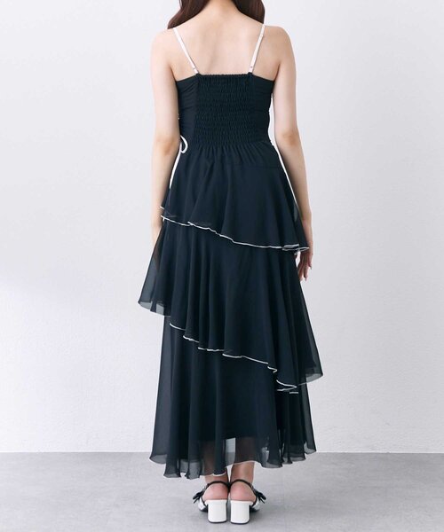 Belle Charme ワンピース 「Belle Charme」Chiffon Tiered Long