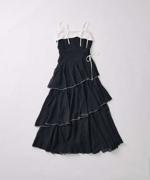 Belle Charme ワンピース 「Belle Charme」Chiffon Tiered Long