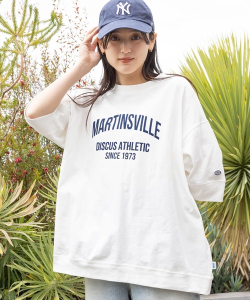 「DISCUS ATHLETIC」 半袖Tシャツ FREE レッド レディース_画像6