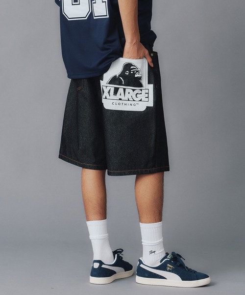 XLARGE（エクストラ ラージ） デニムハーフパンツ 36inch ブラック