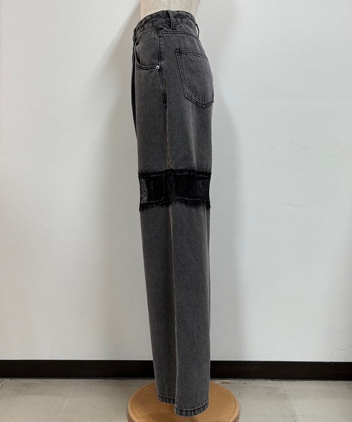 「NOMAE」 デニムパンツ MEDIUM ブラック レディース_画像2