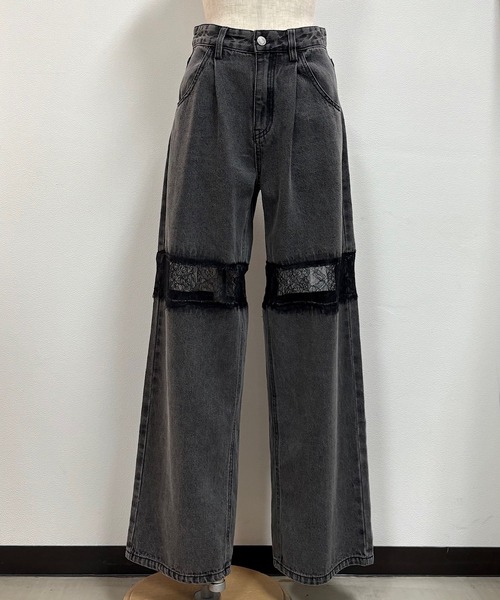 「NOMAE」 デニムパンツ MEDIUM ブラック レディース_画像5