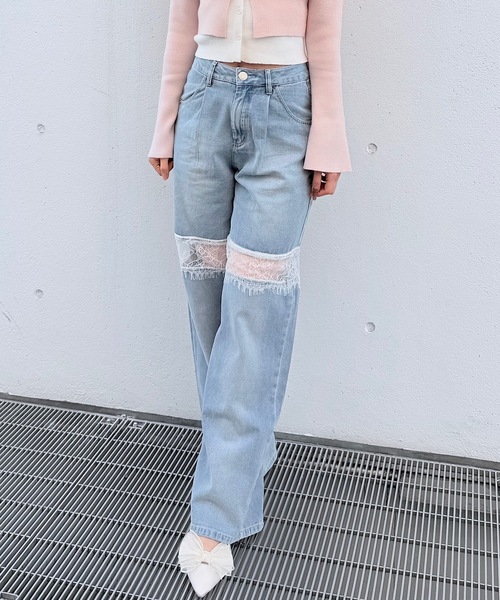 「NOMAE」 デニムパンツ MEDIUM ブラック レディース_画像6