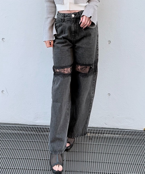 「NOMAE」 デニムパンツ MEDIUM ブラック レディース_画像8