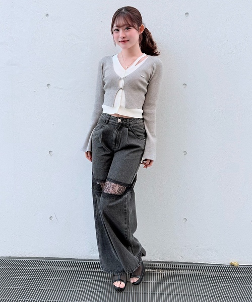 「NOMAE」 デニムパンツ MEDIUM ブラック レディース_画像9