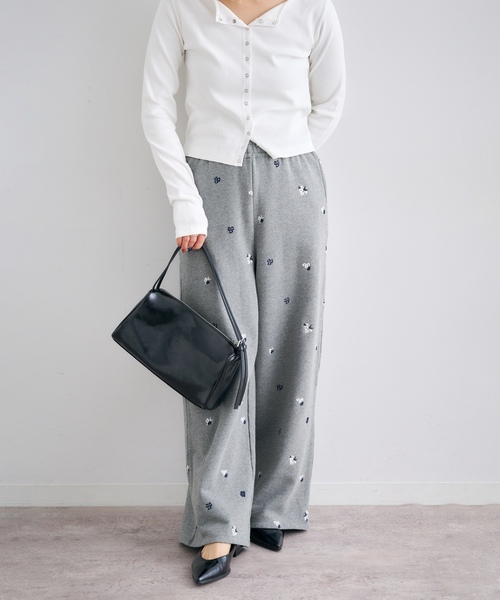 「U by SPICK&SPAN」 スウェットパンツ 36 チャコールグレー レディース_画像3