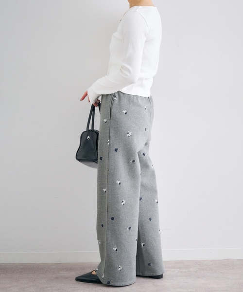 「U by SPICK&SPAN」 スウェットパンツ 36 チャコールグレー レディース_画像4