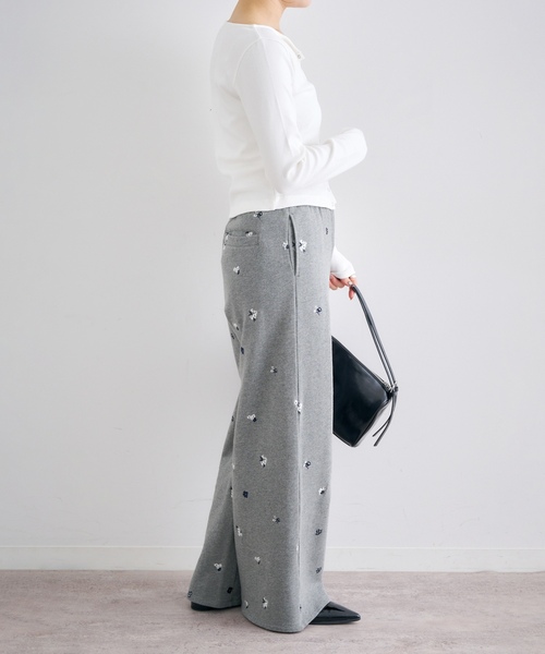 「U by SPICK&SPAN」 スウェットパンツ 36 チャコールグレー レディース_画像5