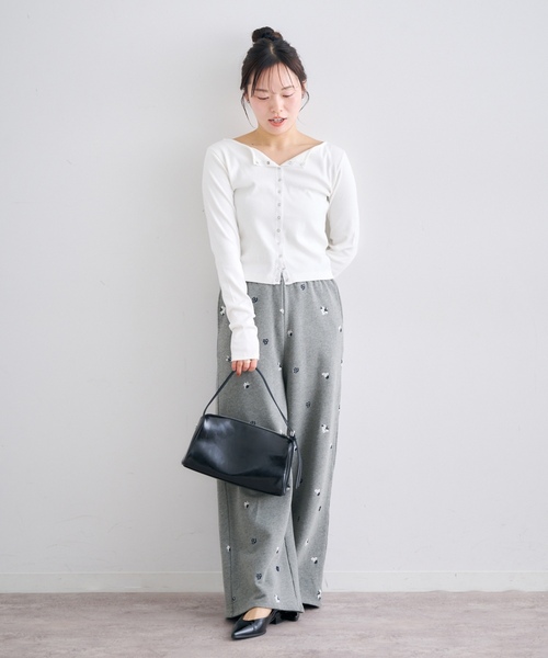 「U by SPICK&SPAN」 スウェットパンツ 36 チャコールグレー レディース_画像6