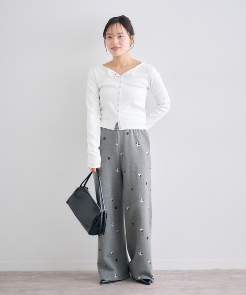 「U by SPICK&SPAN」 スウェットパンツ 36 チャコールグレー レディース_画像7