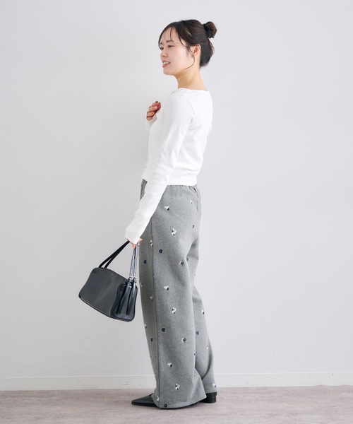 「U by SPICK&SPAN」 スウェットパンツ 36 チャコールグレー レディース_画像8