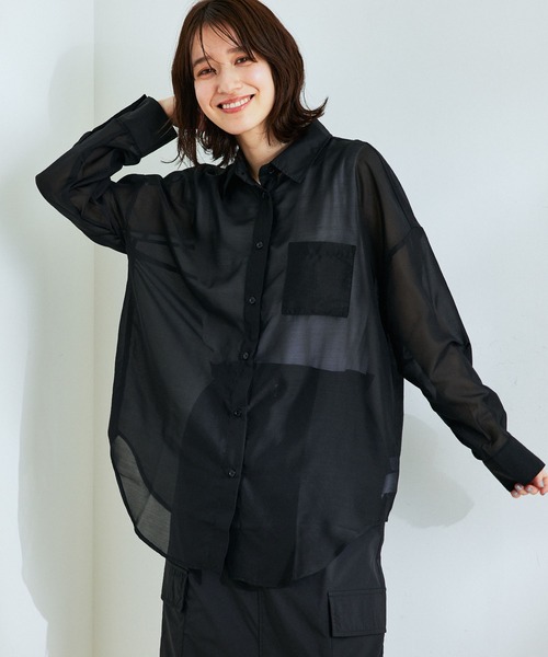「Jayro」 長袖シャツ M ブラック レディース_画像6