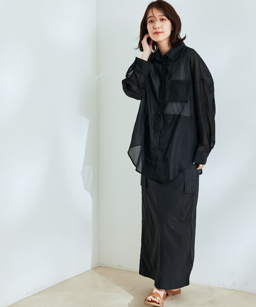「Jayro」 長袖シャツ M ブラック レディース_画像8