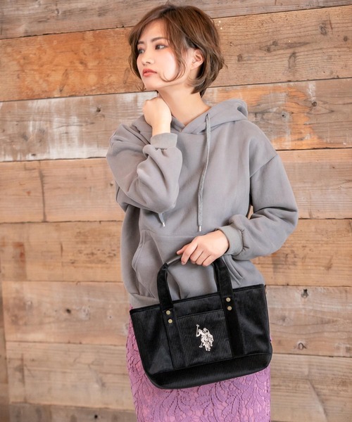 U.S. POLO ASSN.（ユーエスポロアッスン） トートバッグ コーデュロイ
