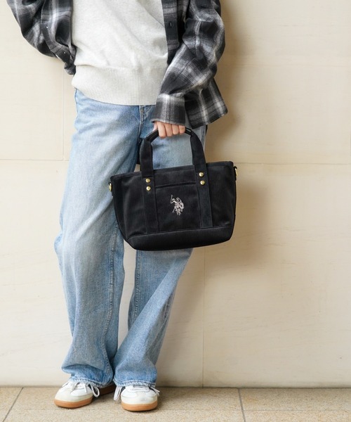 U.S. POLO ASSN.（ユーエスポロアッスン） トートバッグ コーデュロイ 