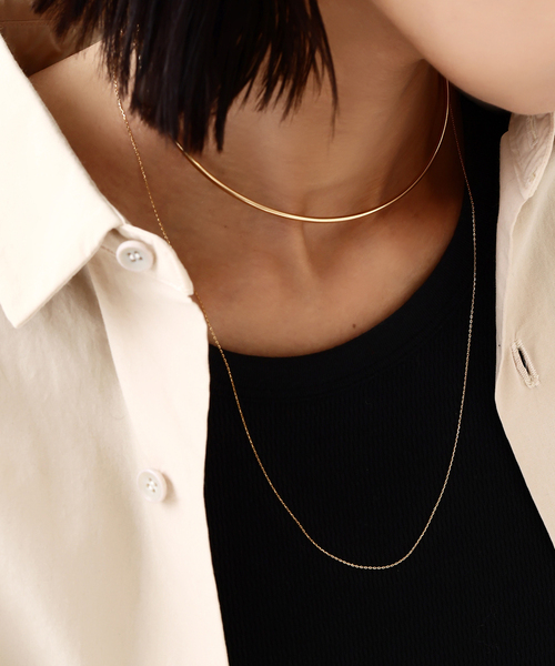 lilas 2.5パイプC型チョーカー K10 ネックレス Lilas チョーカー 「追加」2.5パイプC型チョーカー K10 レディース