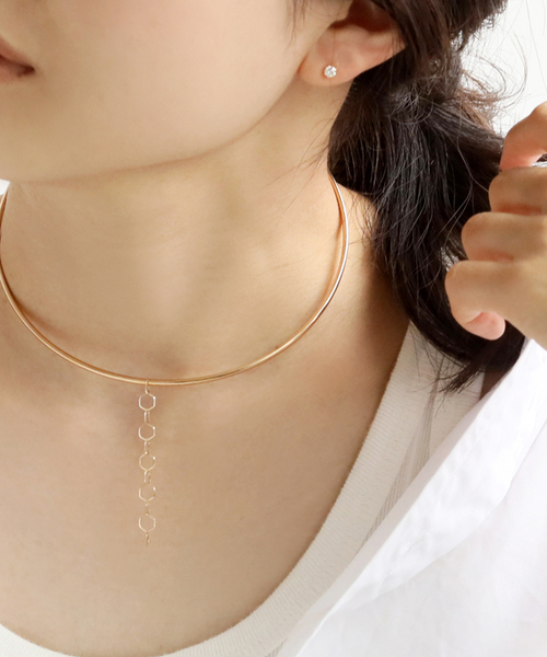 Lilas チョーカー 「追加」2.5パイプC型チョーカー K10 レディース