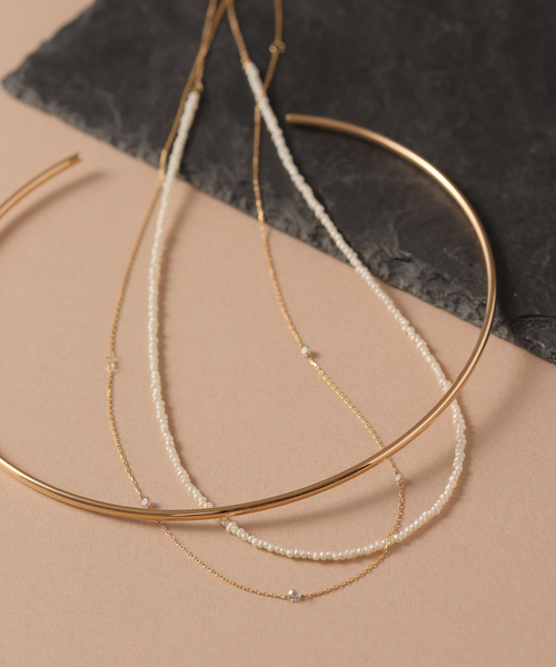 Lilas チョーカー 「追加」2.5パイプC型チョーカー K10 レディース