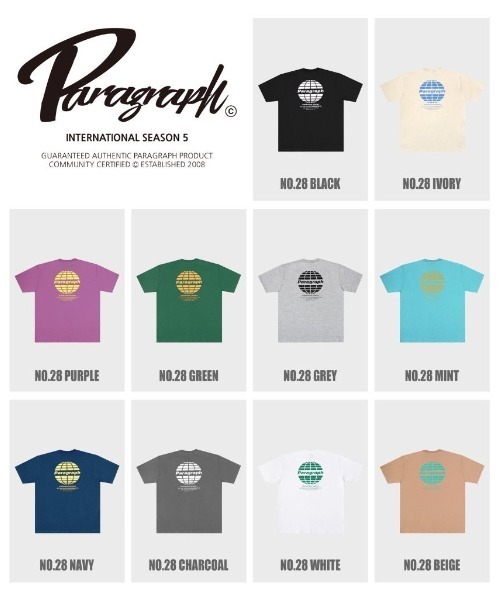 Paragraph（パラグラフ） tシャツ 「paragraph/パラグラフ」CLASSIC 