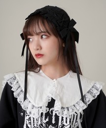ロゴパールヘッドドレス　サックス セール】【わーすたさん着用】ヘッドドレス/コットンレース