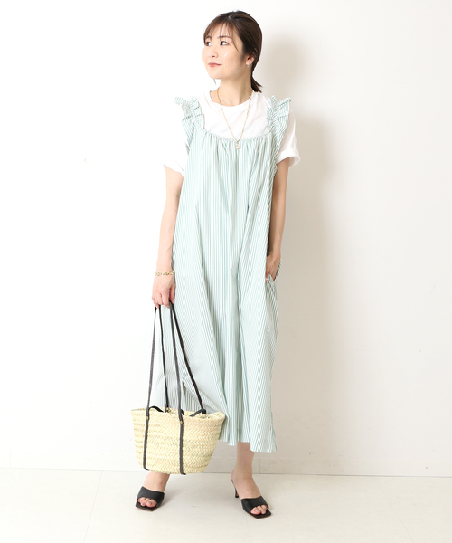 【美品】　JUST FEMALE ストライプキャミワンピース SLOBE IENA ワンピース 【JUST FEMALE/ジャストフィーメイル