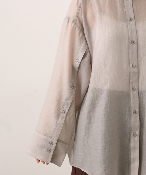 シャツ/ブラウス(長袖/七分) Multi-Way Easy Sheer Shirt S marai（マーライ） シャツ レディース シャツブラウス トップス 羽織り