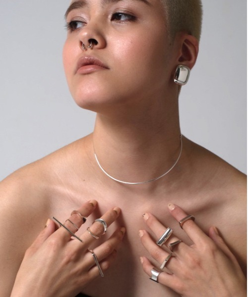 RiNc イヤリング 「 Az / アズ 」 SQUARE CLIP ON EARRINGS