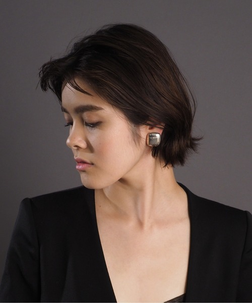 RiNc イヤリング 「 Az / アズ 」 SQUARE CLIP ON EARRINGS