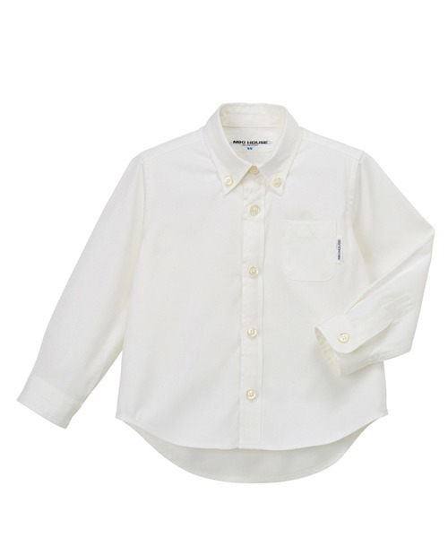 MIKI HOUSE秋冬シャツ、サイズ90～100 MIKI HOUSE ブラウス シャツ ボタンダウンカラー長袖シャツ