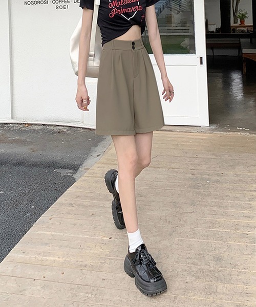 Amulet（アミュレット） パンツ タック入りショートパンツ レディース