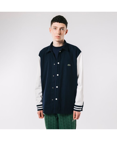 ラコステ　リバーシブルブルゾン　ジャンバー　ジャケット ロゴ　L～XLサイズ相当 LACOSTE ブルゾン アウター リバーシブルシャツジャケット